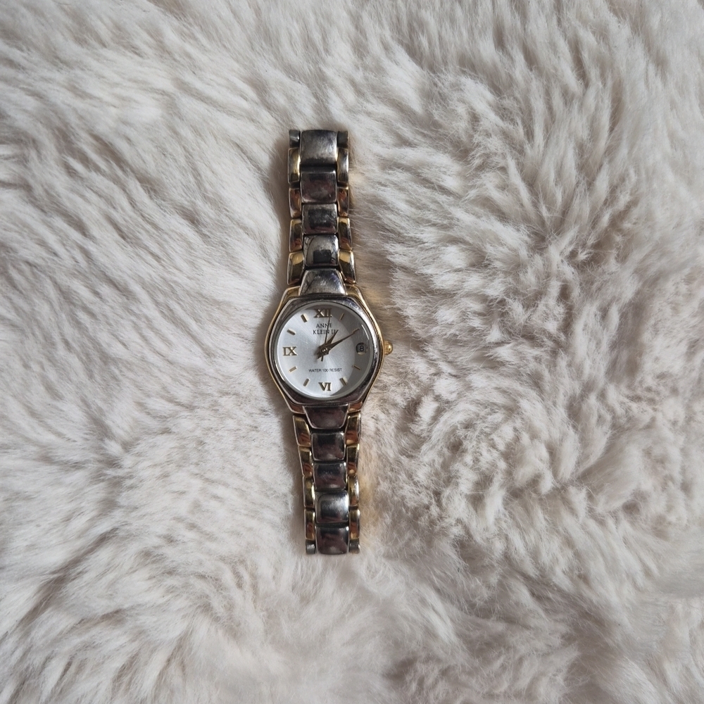 Anne Klein Watch Silver Tone Gold Tone Womens Ladies Classic Preppy Quiet Luxury